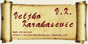 Veljko Karakašević vizit kartica